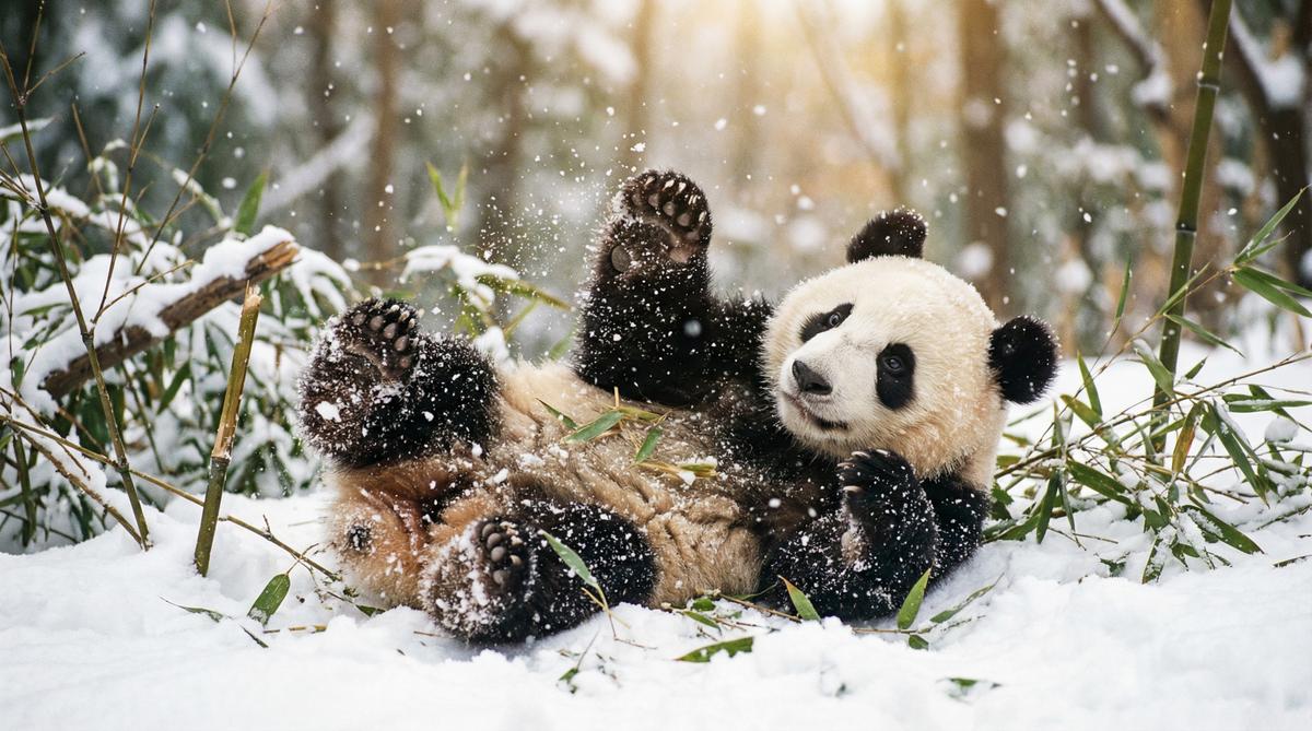 帝王会所熊猫视频 - 大熊猫雪地嬉戏视频在线观看